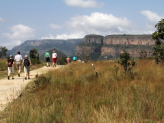 På väg till Blyde River Canyon, den tredje djupaste i världen.  Här är ofta dimma, molnigt men bättre än så här kan det inte bli!