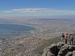 Vy över Kapstaden från Taffelberget.  Table Mountain. Cape Town.